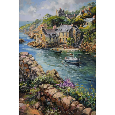 Vintage Landscape Oil Canvas